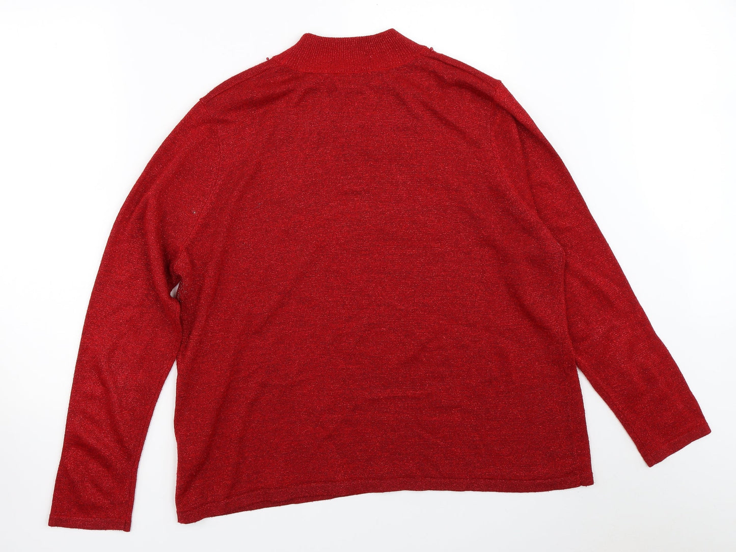 BM Womens Red   Pullover Jumper Size L