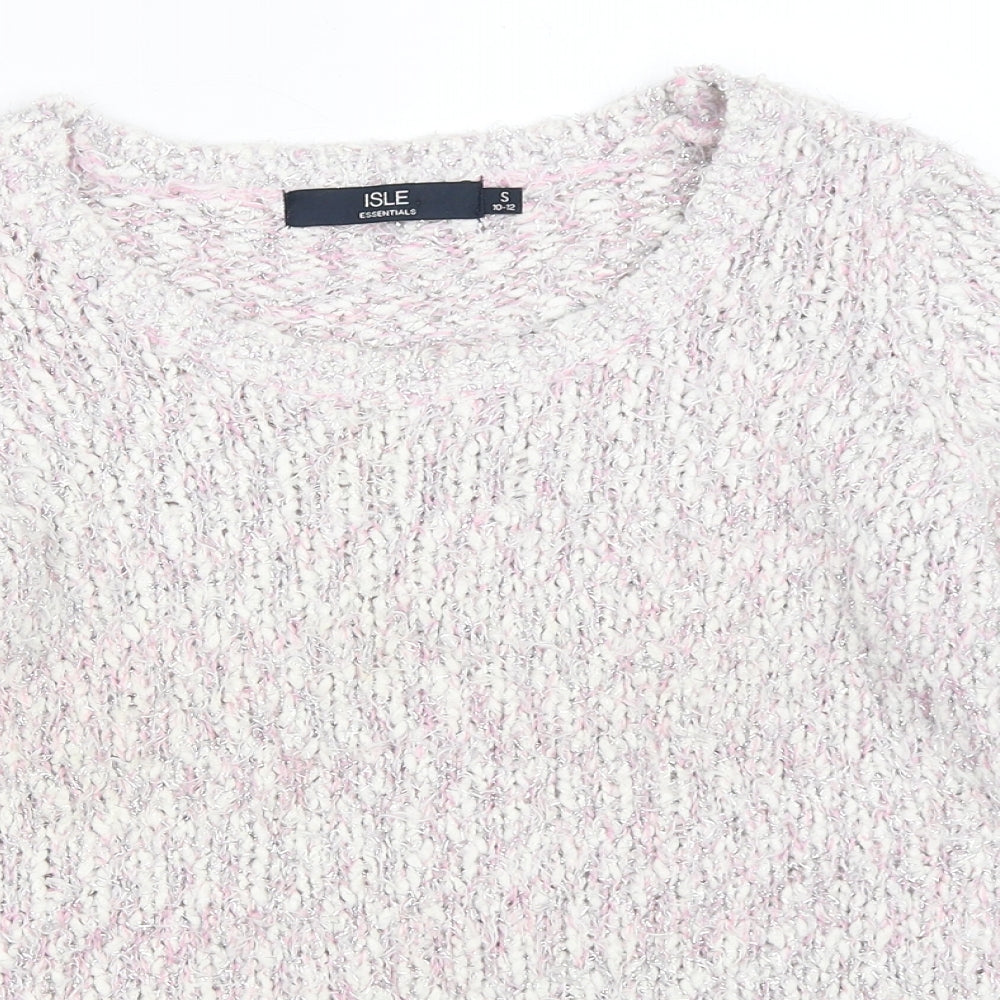 Isle Womens Pink   Pullover Jumper Size S
