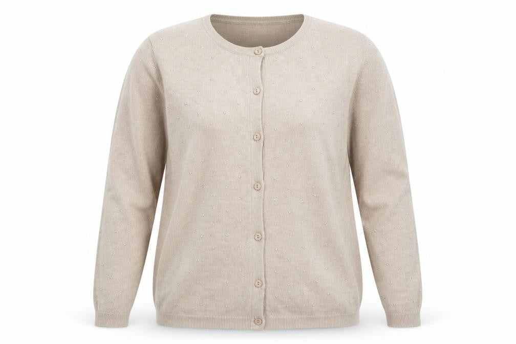 Womens UK M Regular Hepburn Beige Cardigan