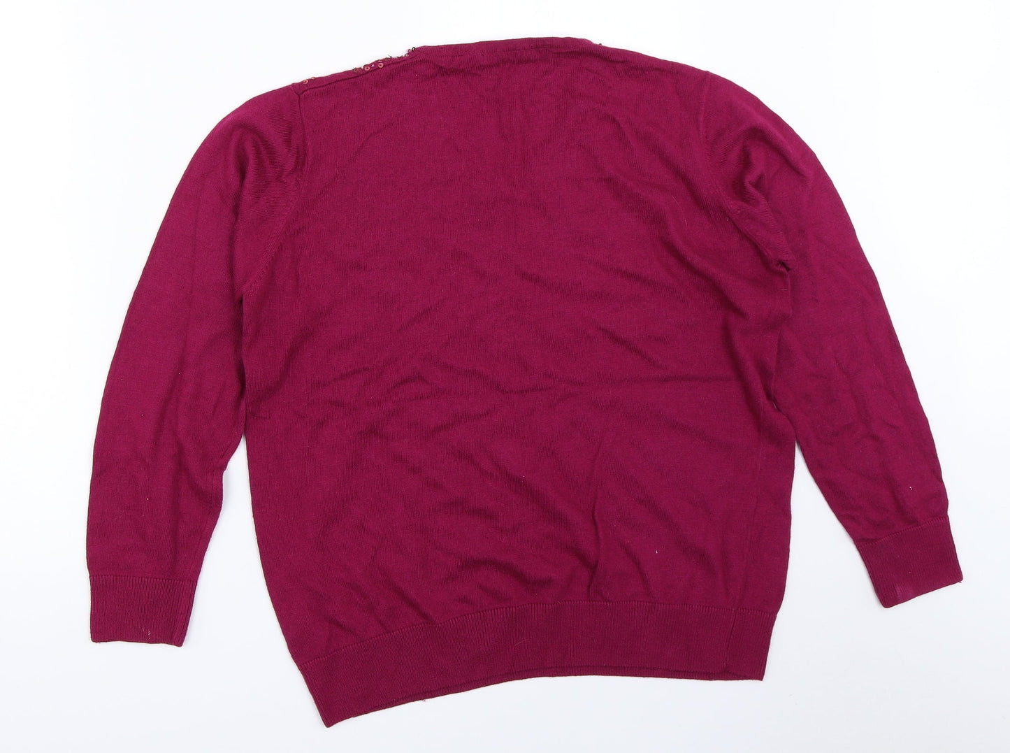 Isle Womens Purple   Pullover Jumper Size M