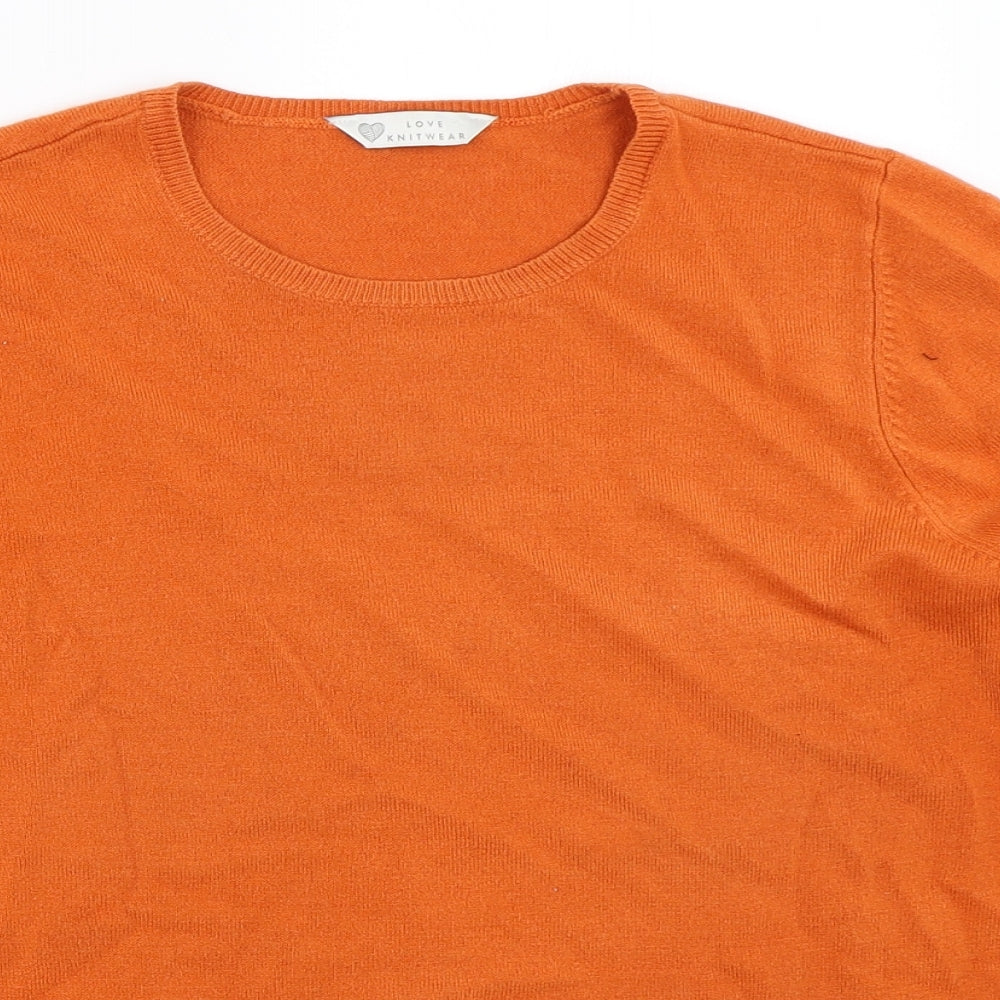 BHS Womens Orange   Pullover Jumper Size 12