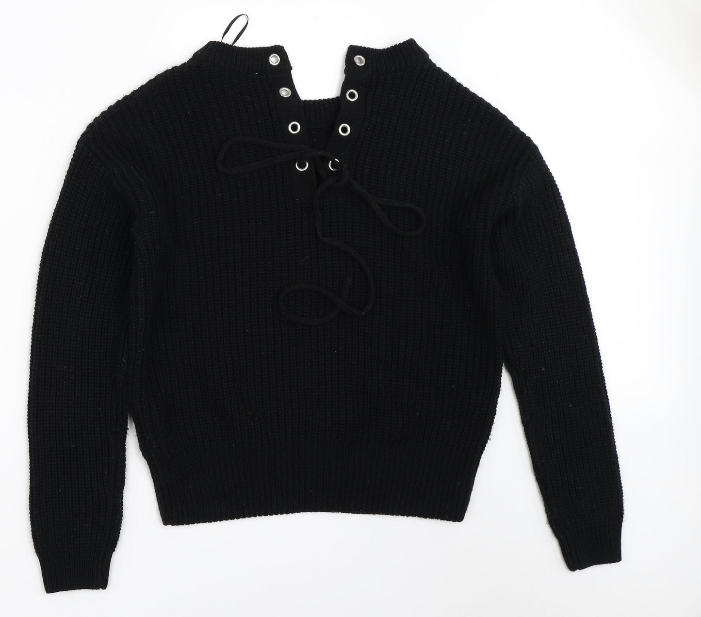 Amara Reya Womens Black   Pullover Jumper Size M
