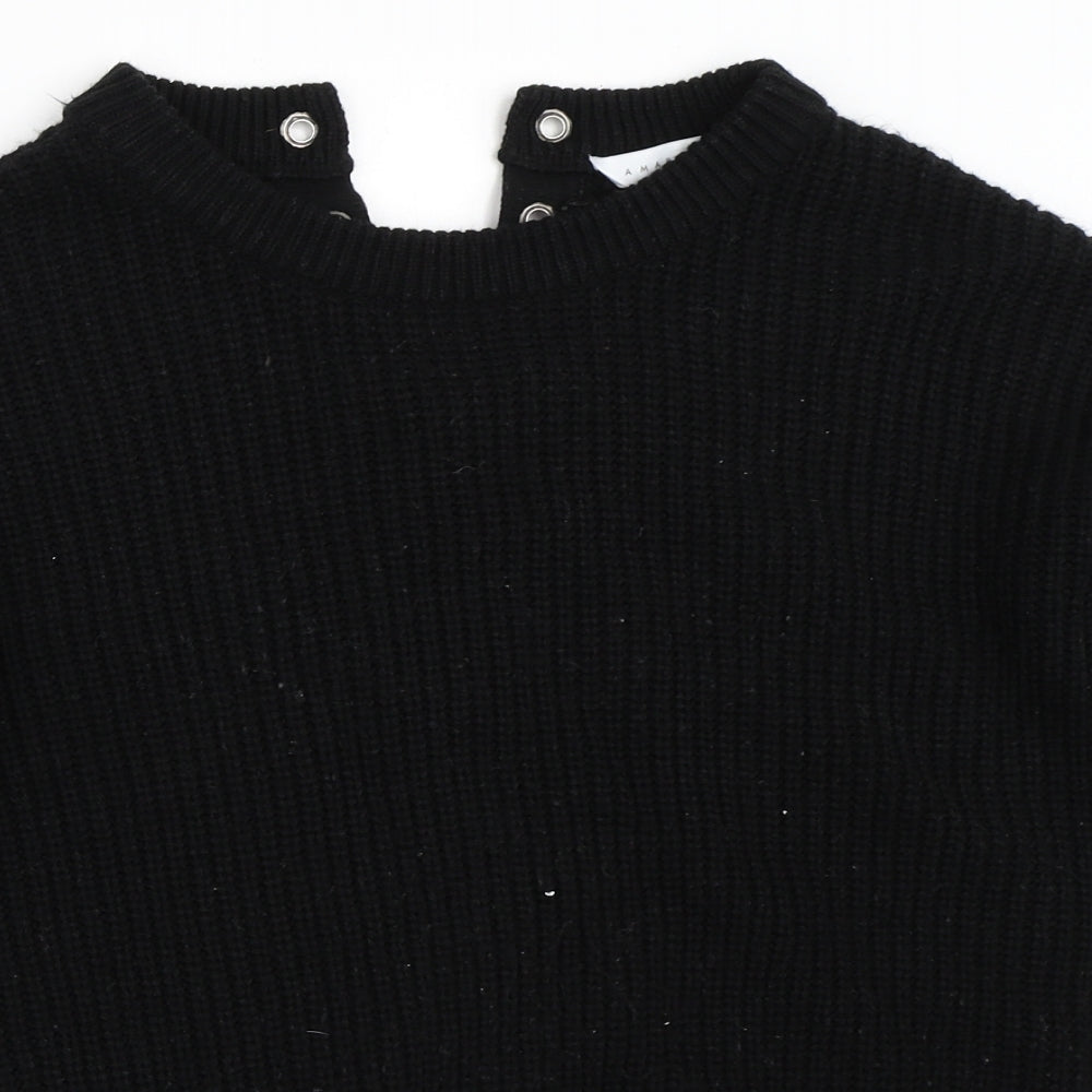 Amara Reya Womens Black   Pullover Jumper Size M
