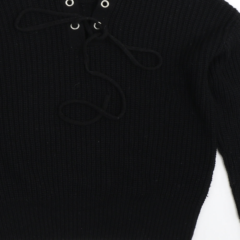 Amara Reya Womens Black   Pullover Jumper Size M