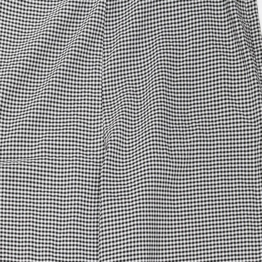 Casual Club Womens Black Check  Trousers  Size 18 L24.5 in