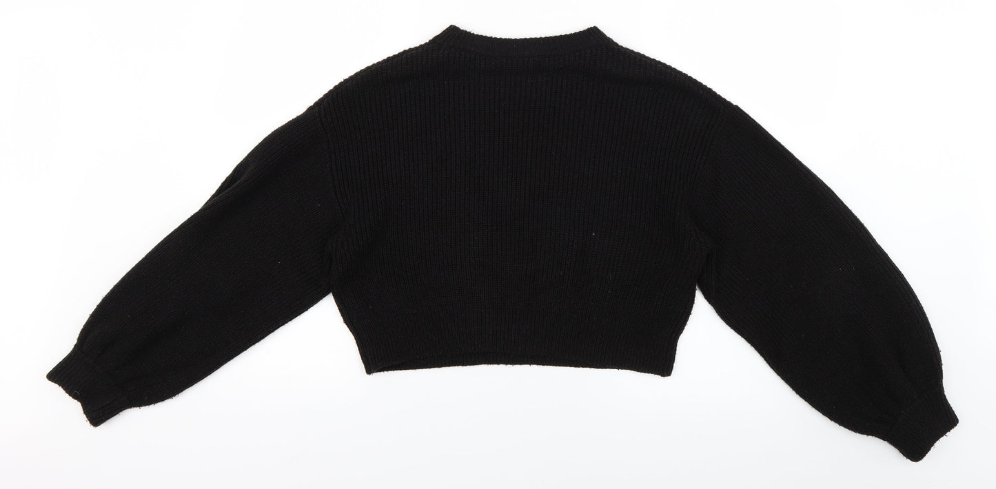 H&M Womens Black   Pullover Jumper Size S