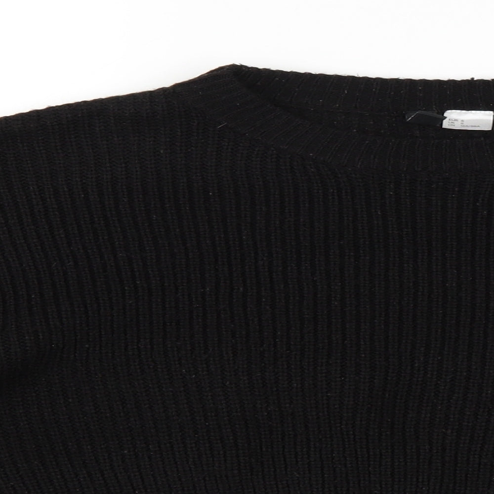 H&M Womens Black   Pullover Jumper Size S