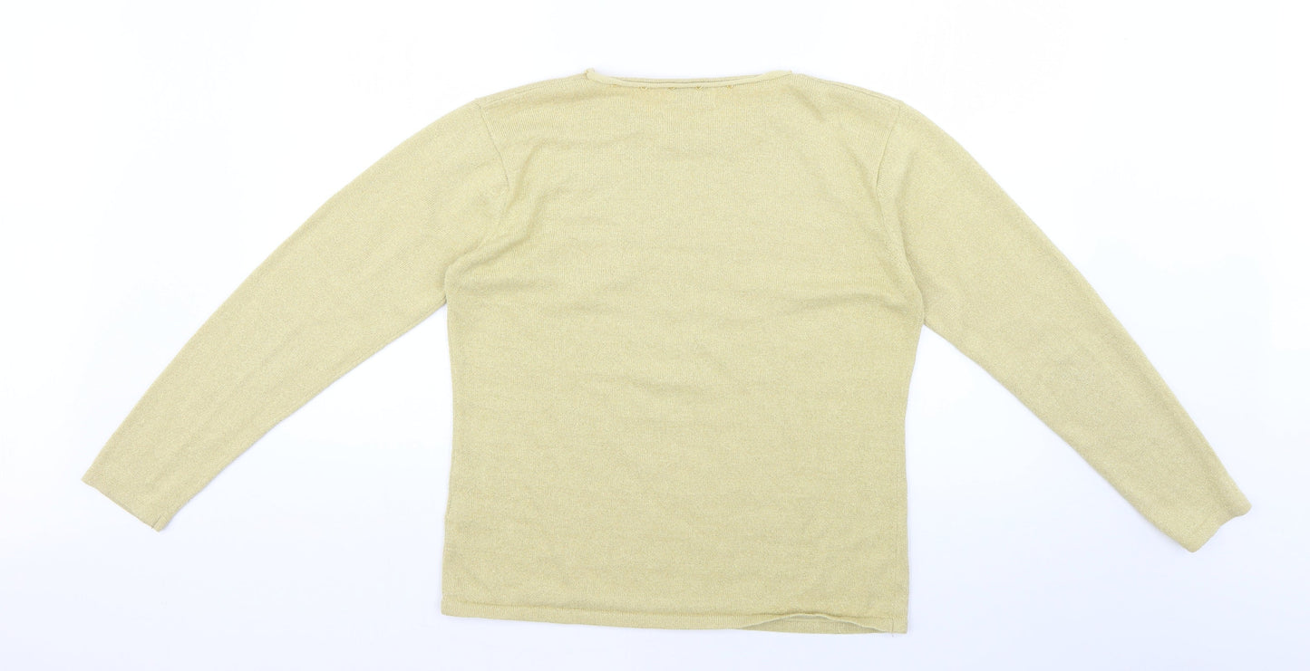 bonmarche Womens Beige Floral  Pullover Jumper Size M