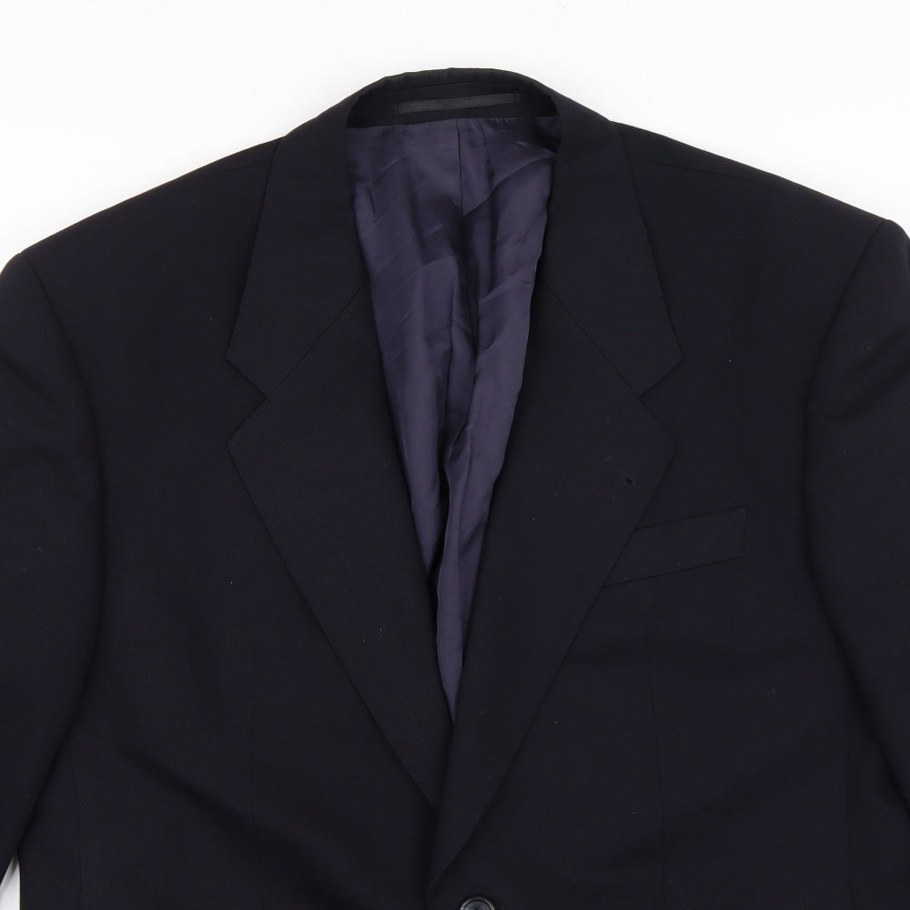 Preworn Mens Blue   Jacket Suit Jacket Size 36