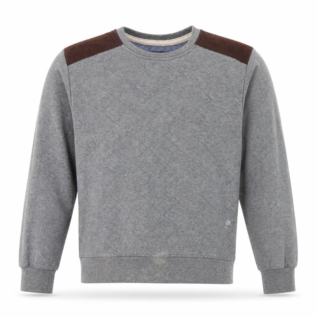 Blue Inc Mens Grey   Pullover Jumper Size XS  - Elbow pads