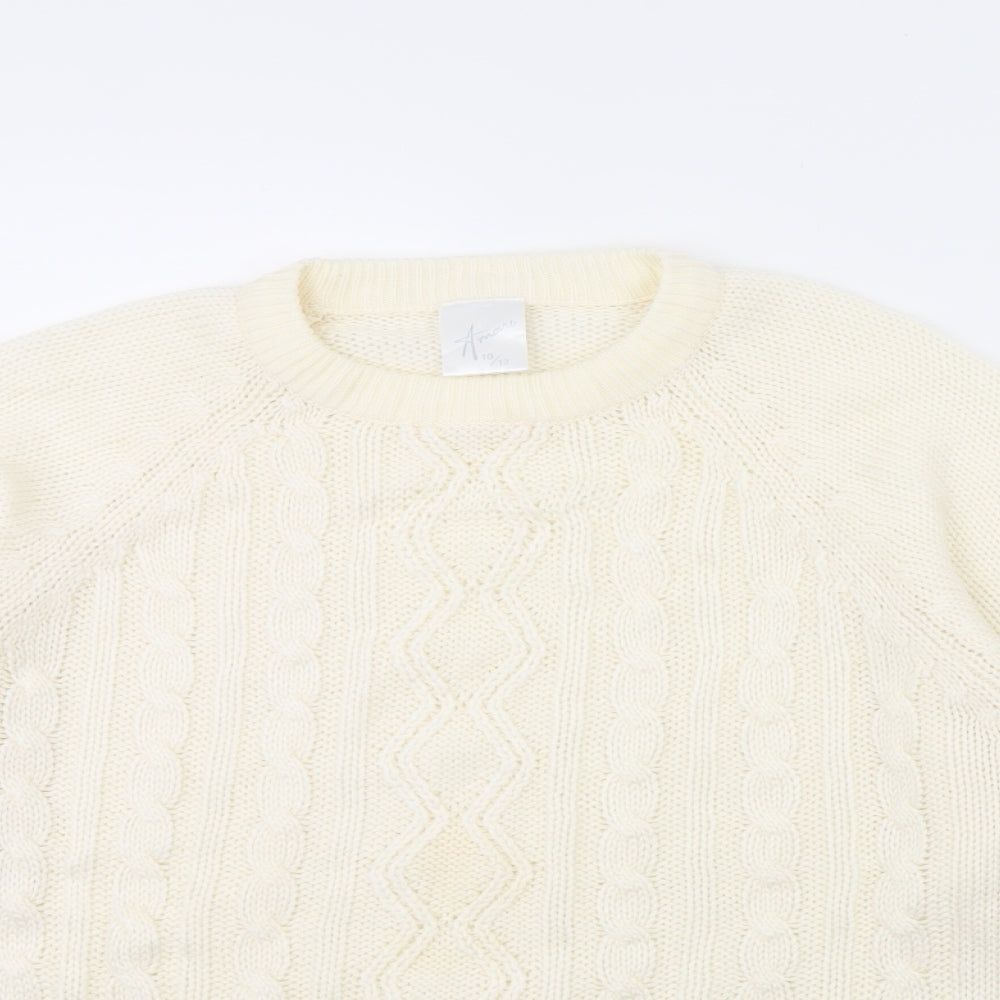 Amari Womens Ivory   Pullover Jumper Size 10