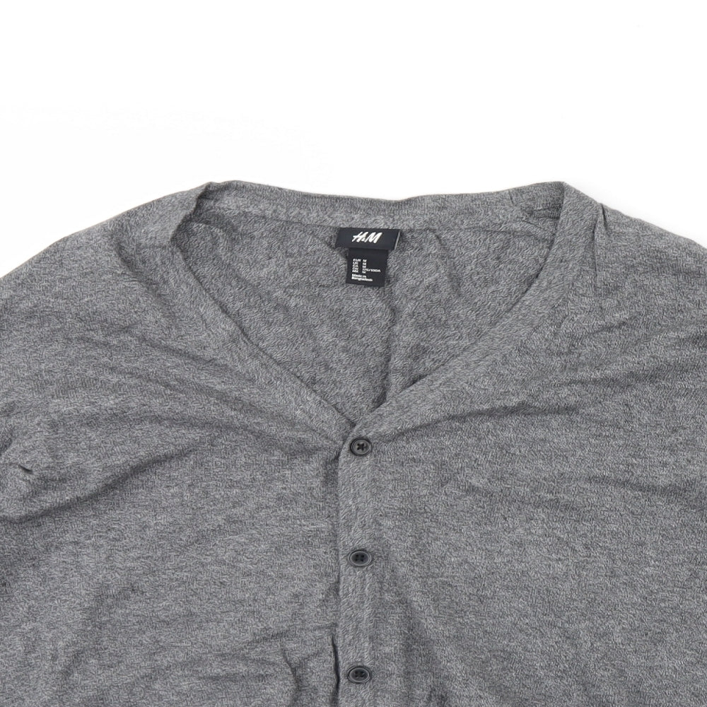 H&M Womens Grey   Cardigan Jumper Size M