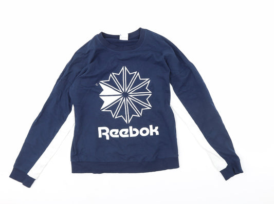 Reebok Womens Blue   Pullover Jumper Size S