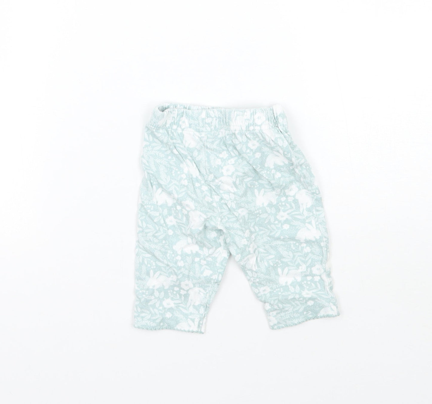 TU Girls Green Floral  Sweatpants Trousers Size 0-3 Months