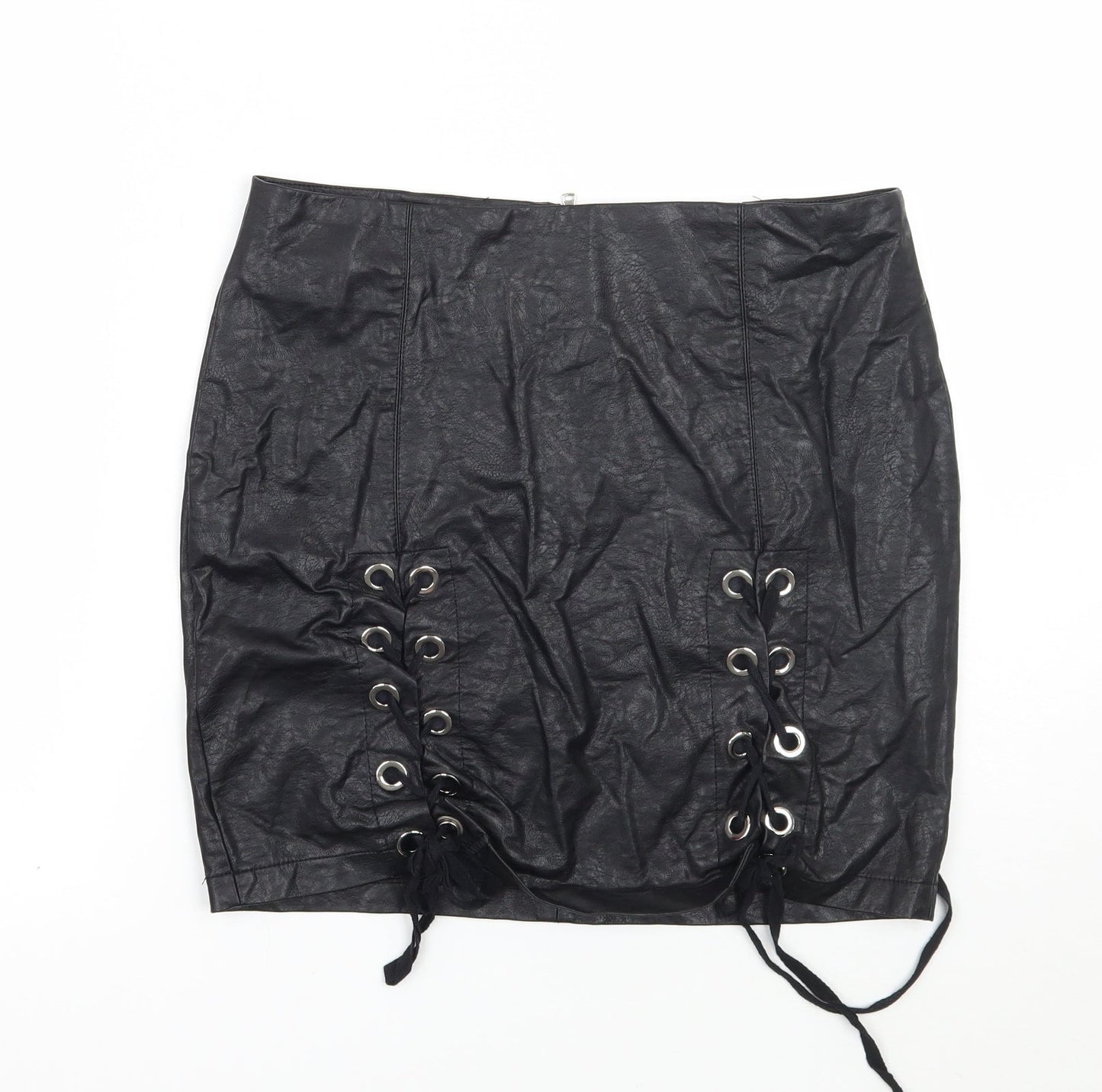 Vinceotto Womens Black   A-Line Skirt Size L