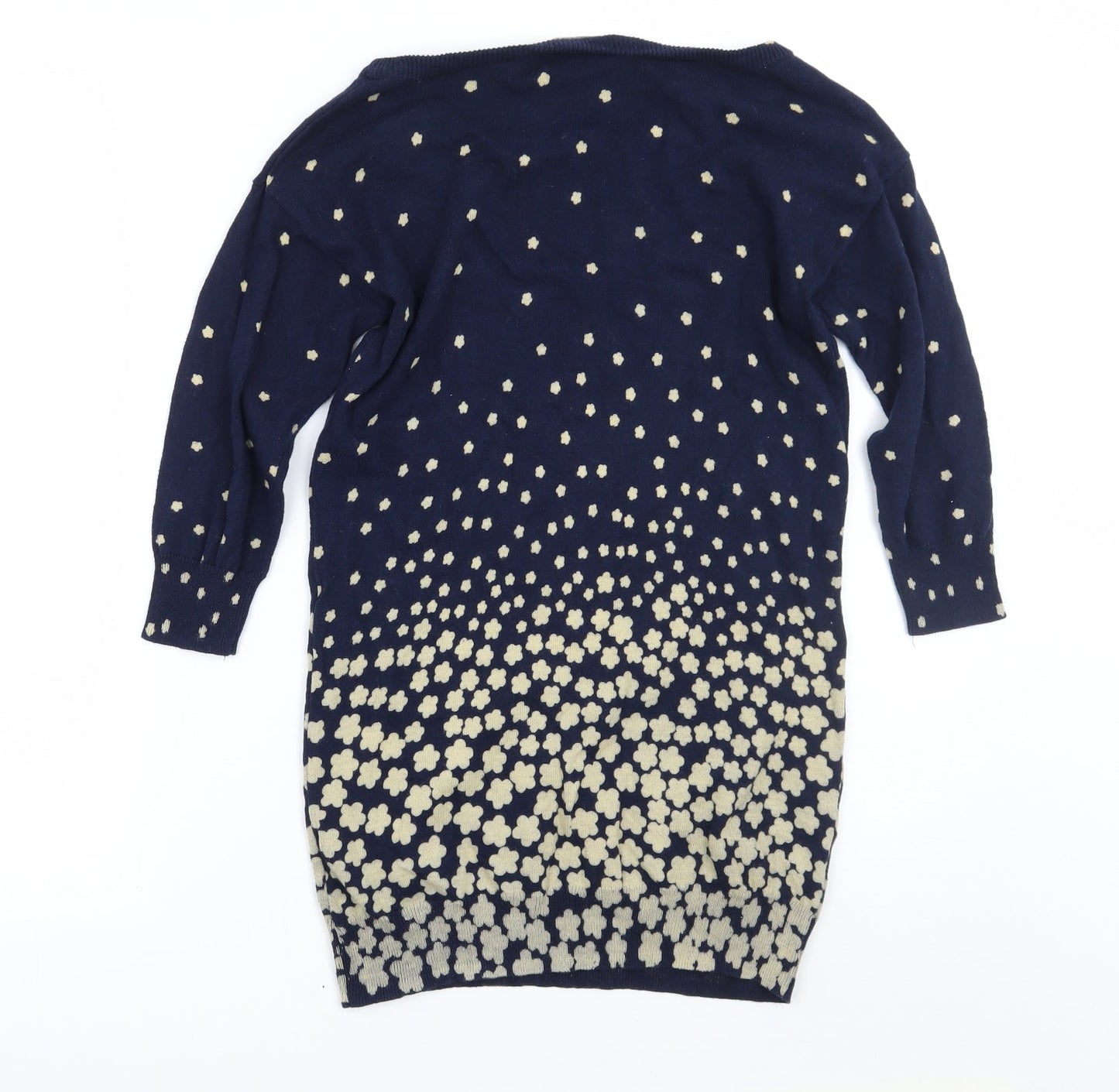 Monsoon Womens Blue Floral  Pullover Jumper Size S