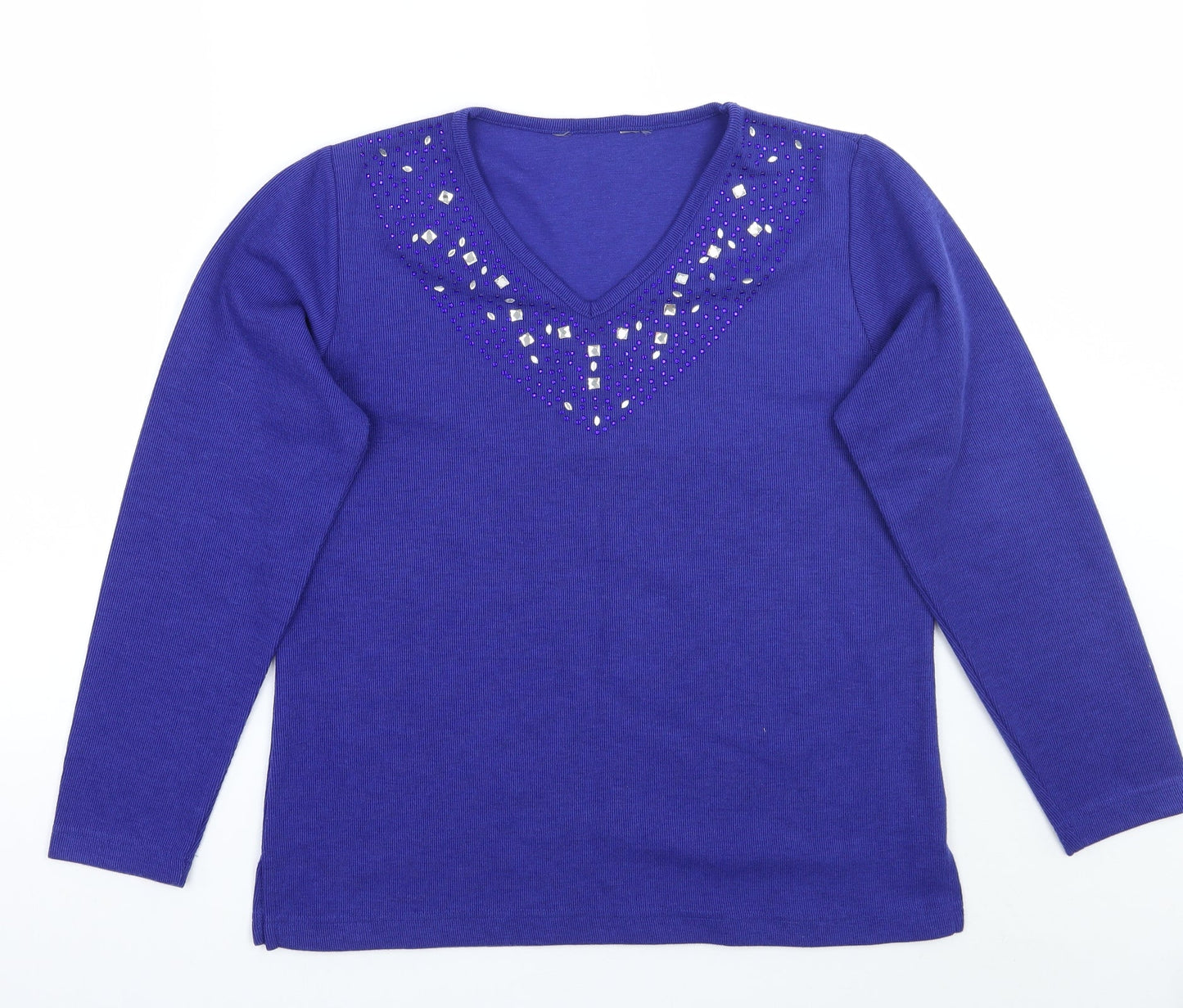 EWM Womens Purple   Basic T-Shirt Size 14