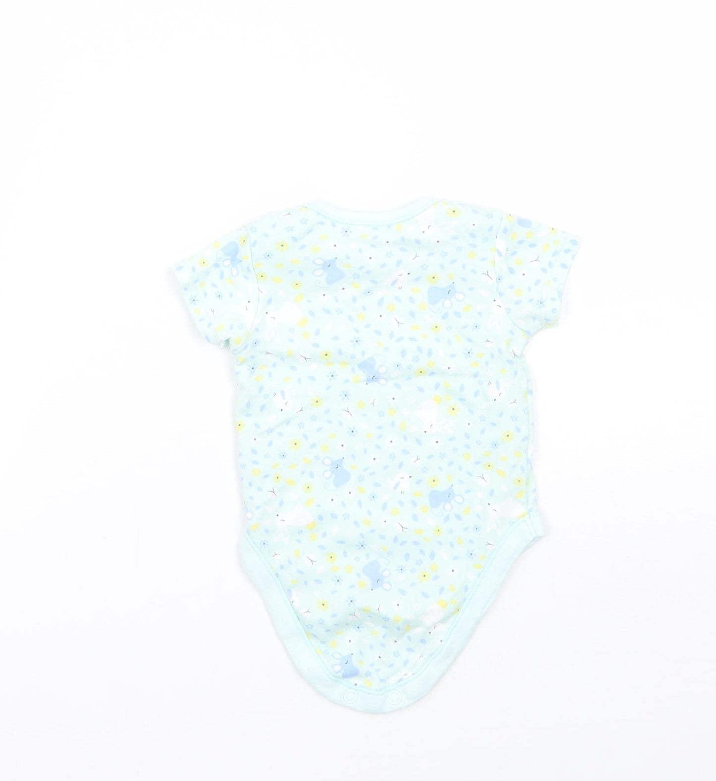 George Girls Green Floral  Babygrow One-Piece Size 0-3 Months