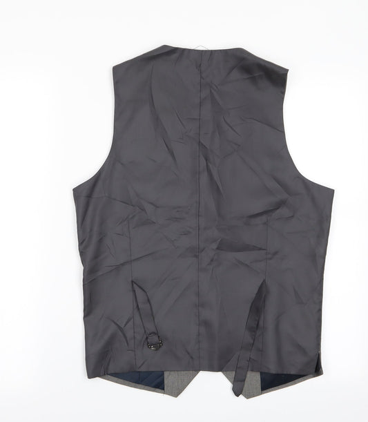Cedar Wood State Mens Grey   Gilet Waistcoat Size S