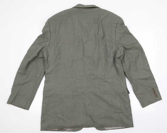 Marks and Spencer Mens Green Houndstooth  Jacket Blazer Size M