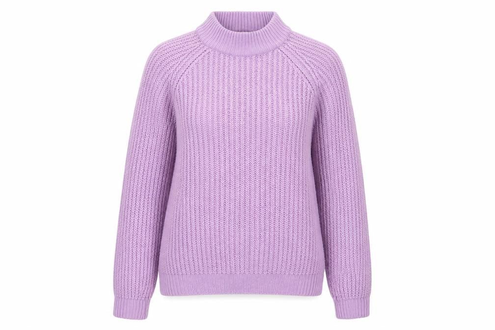Front view of Vera Moda women’s purple jumper, size S, - chunk