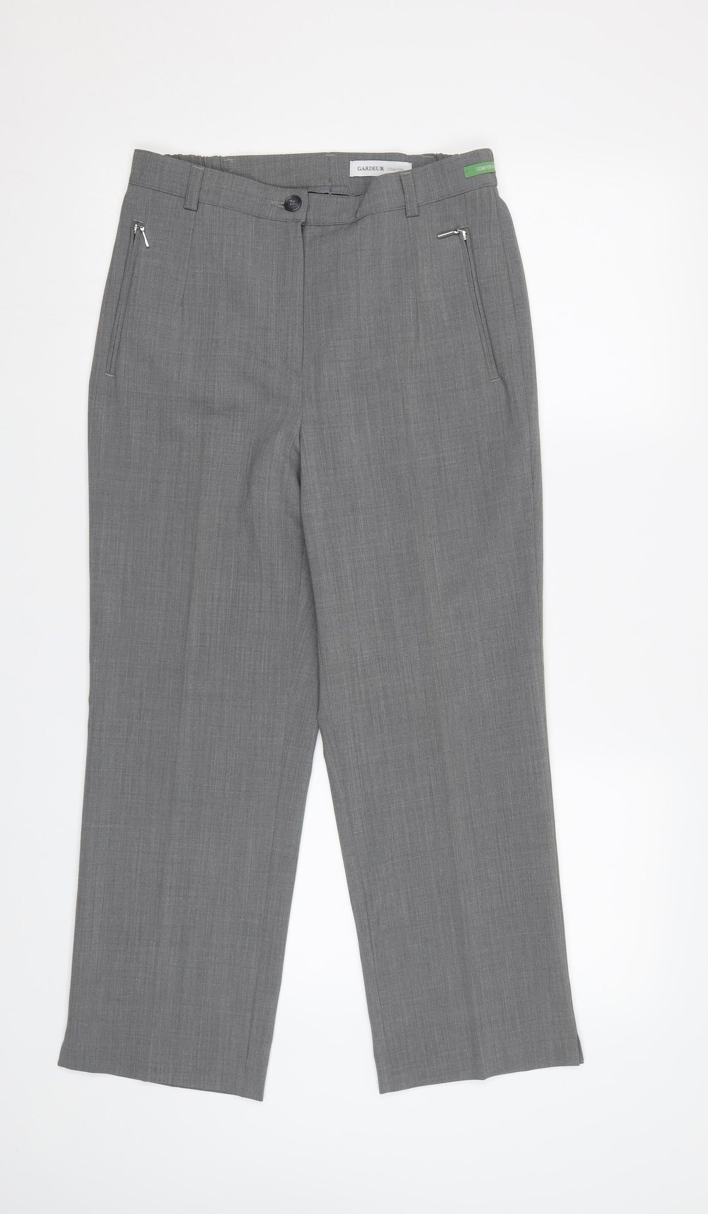 GARDEUR Womens Grey   Trousers  Size 10 L25 in - Elastic Waist Band
