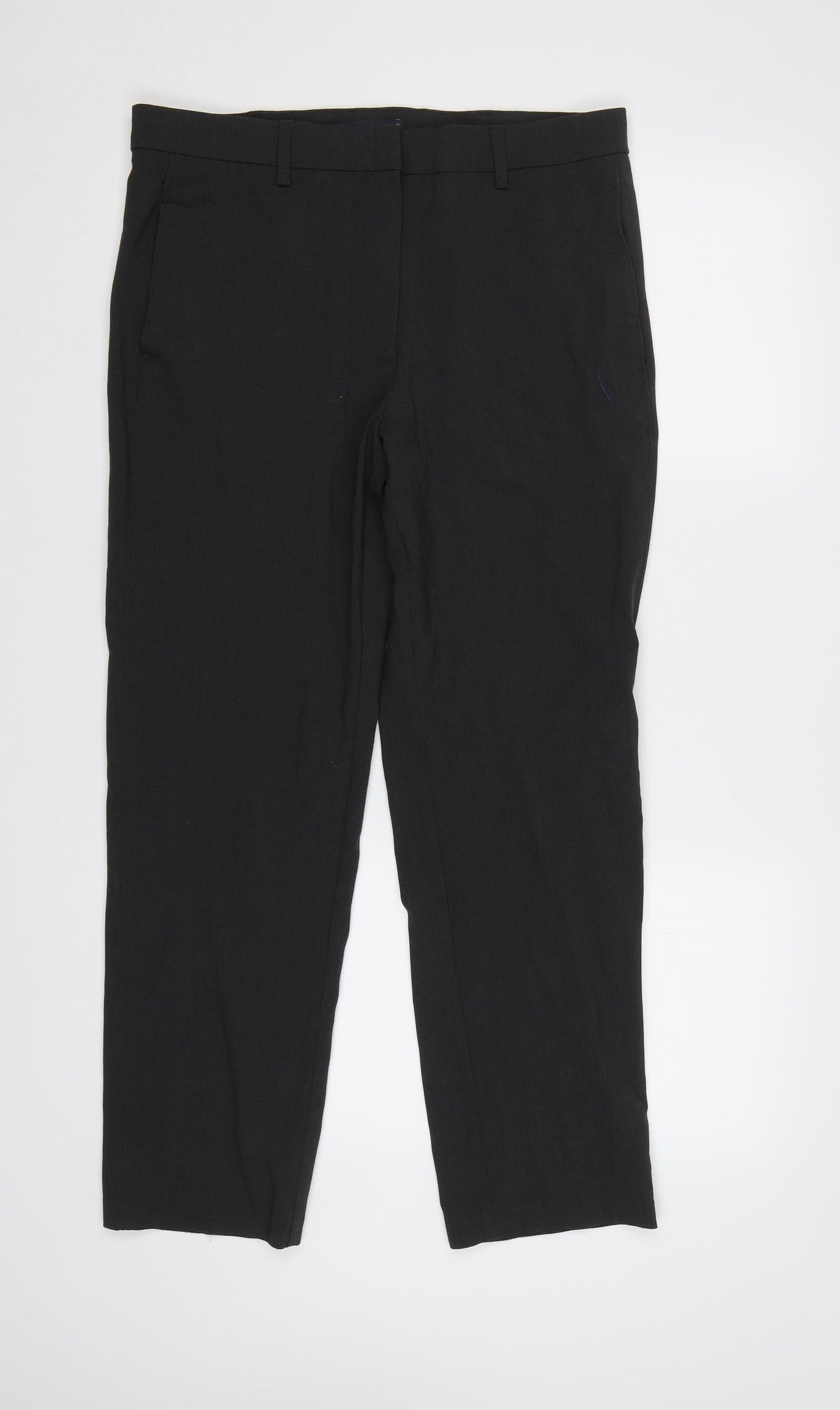 M&S Womens Grey   Dress Pants Trousers Size 12 L28 in