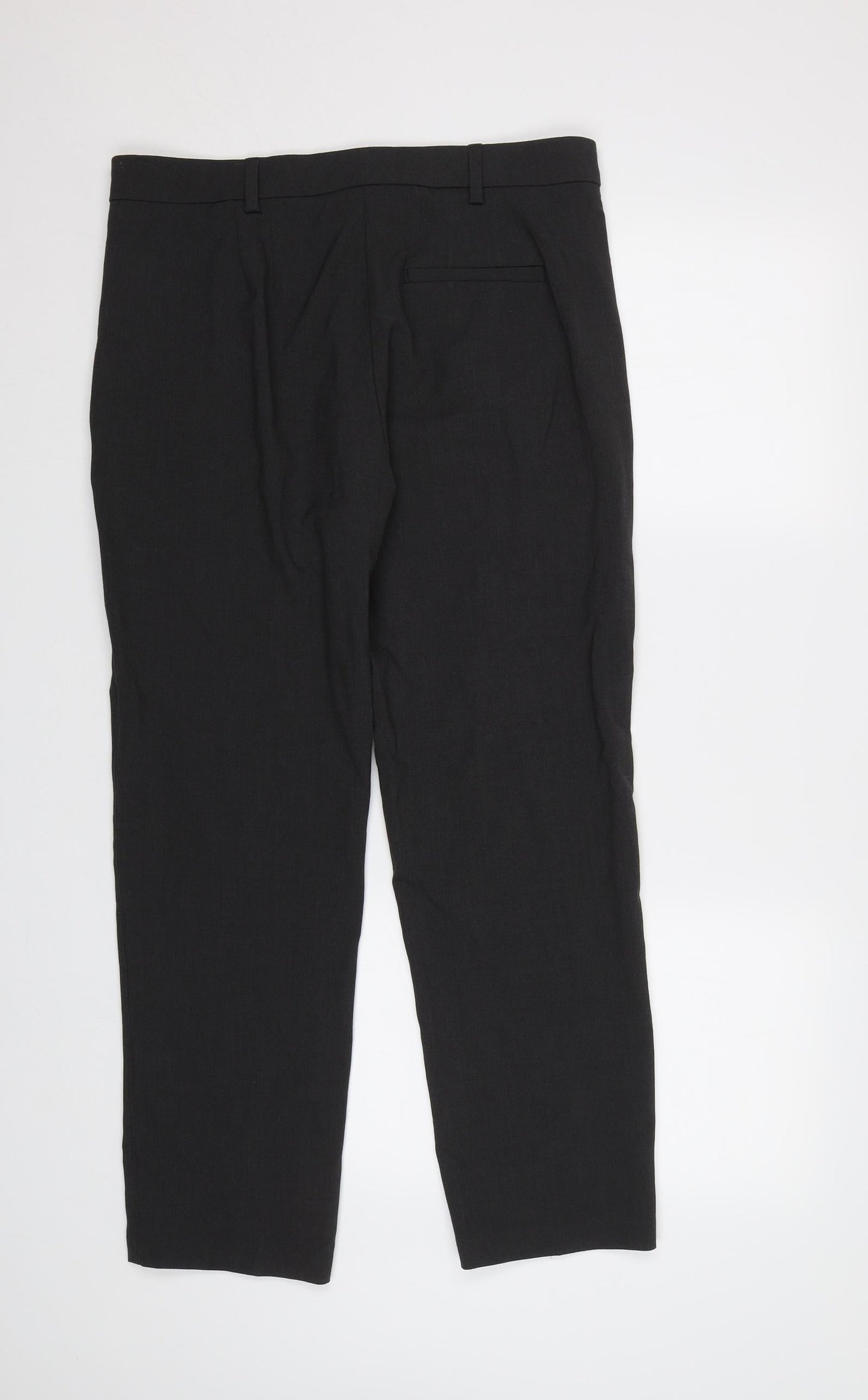 M&S Womens Grey   Dress Pants Trousers Size 12 L28 in