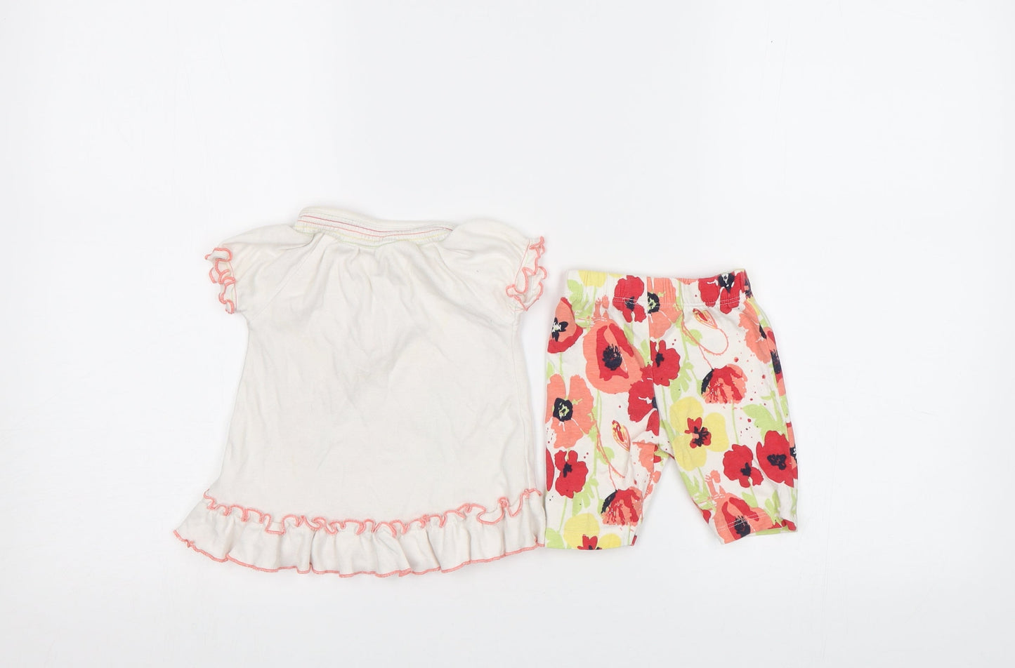 George Baby White Floral   Pyjama Set Size 0-3 Months