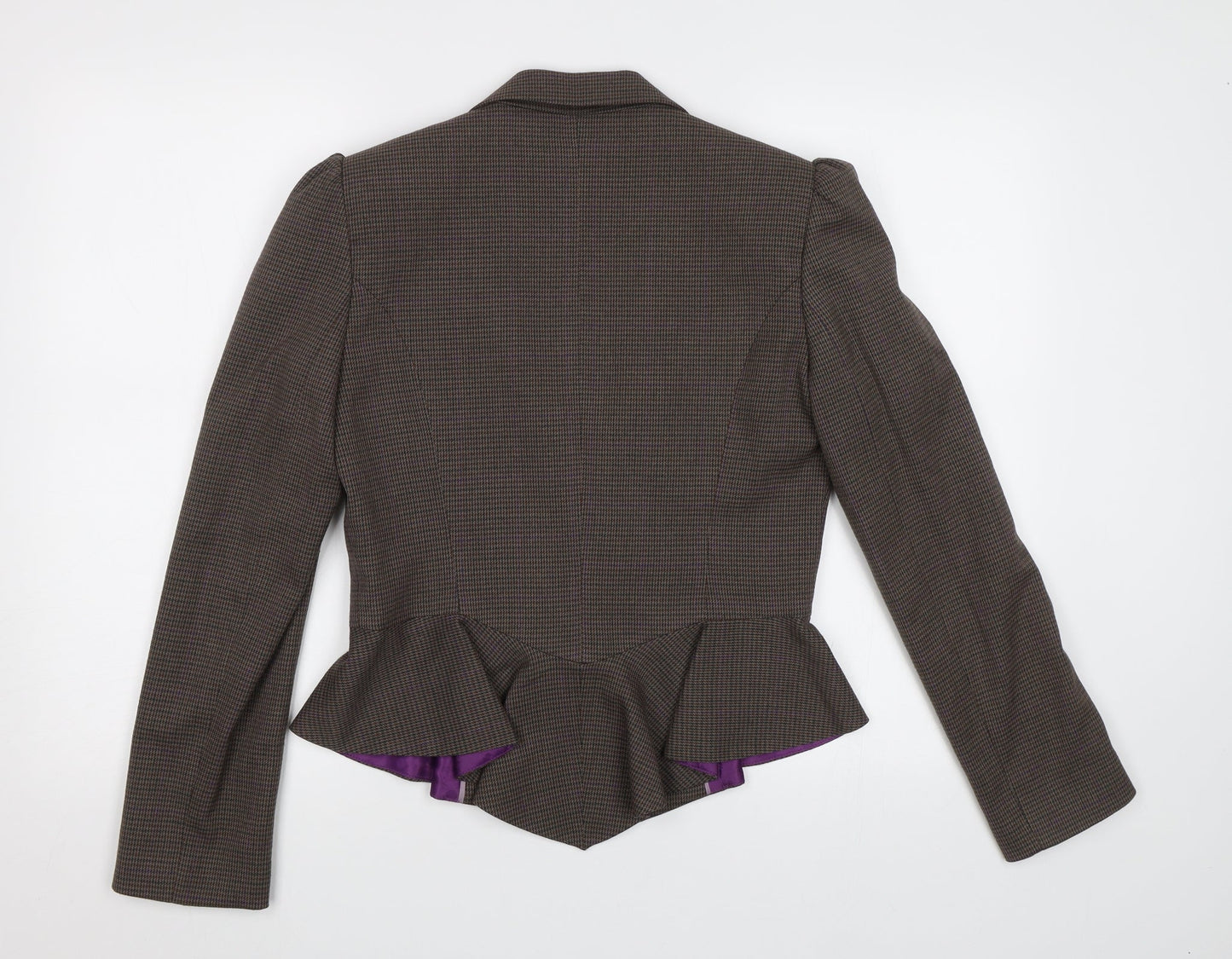 NEXT Womens Beige Check  Jacket Blazer Size 10
