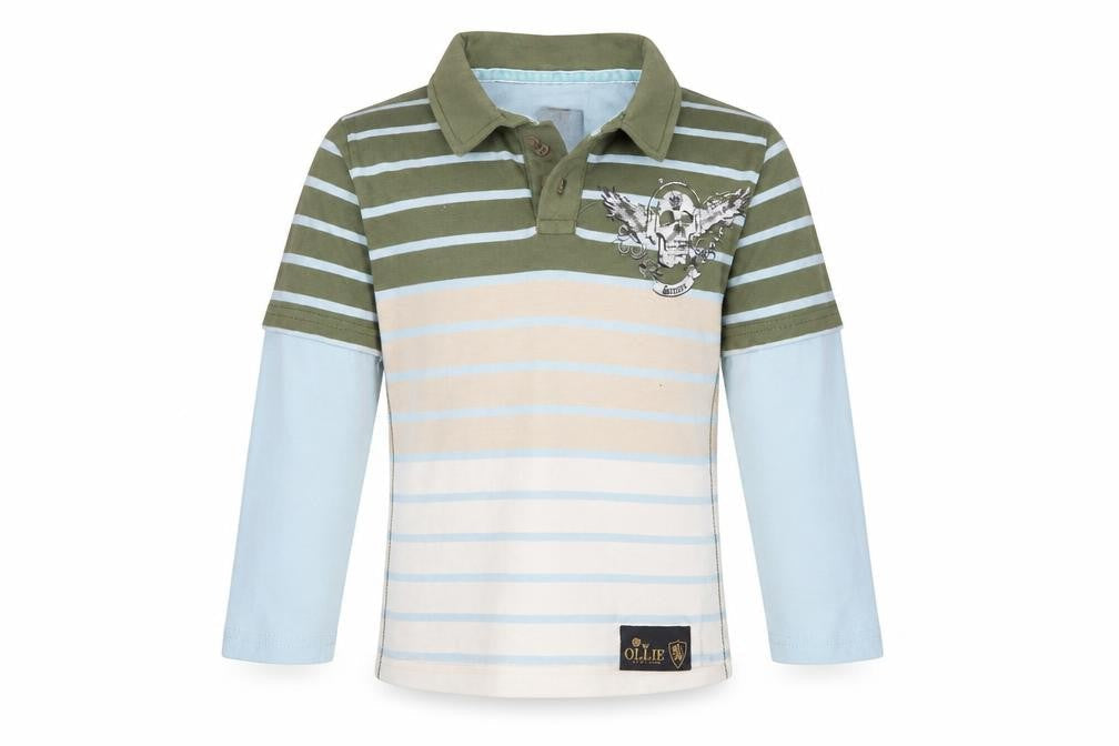 Ollie Boys Multicoloured Striped  Basic Polo Size 4 Years