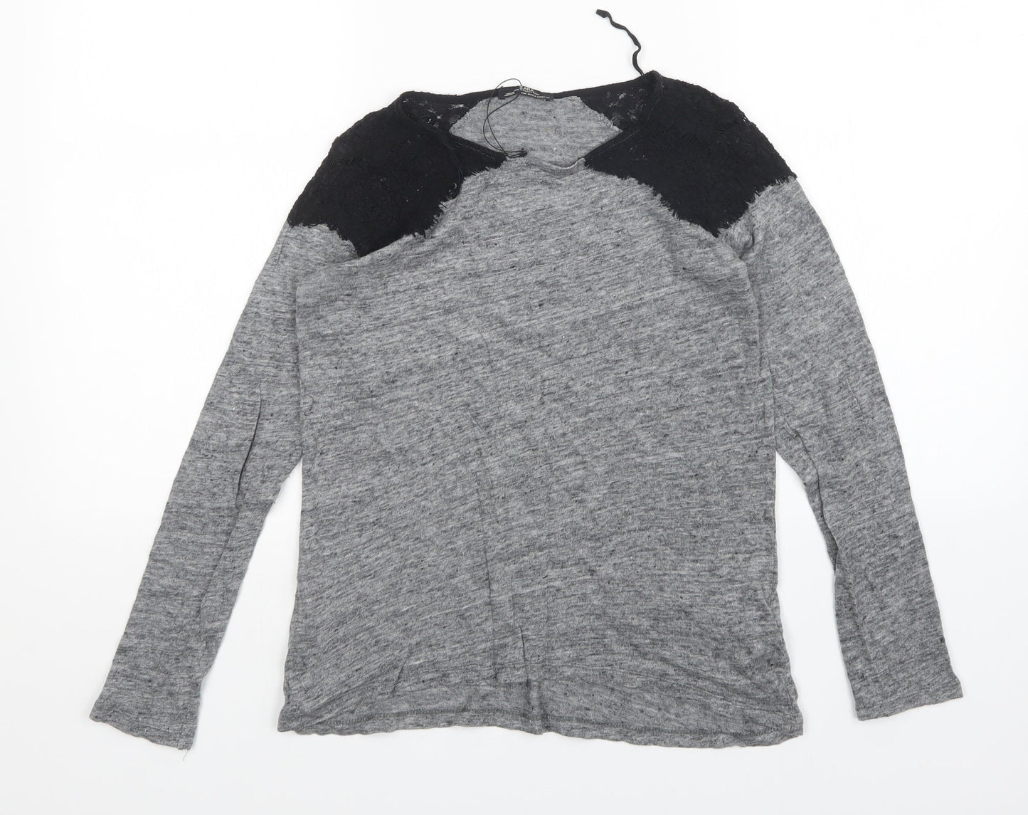 Zara Womens Grey   Basic T-Shirt Size M