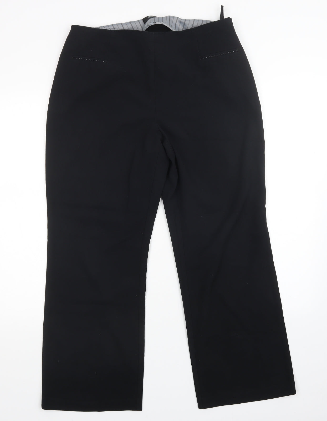 M&S Womens Black   Trousers  Size 14 L28 in