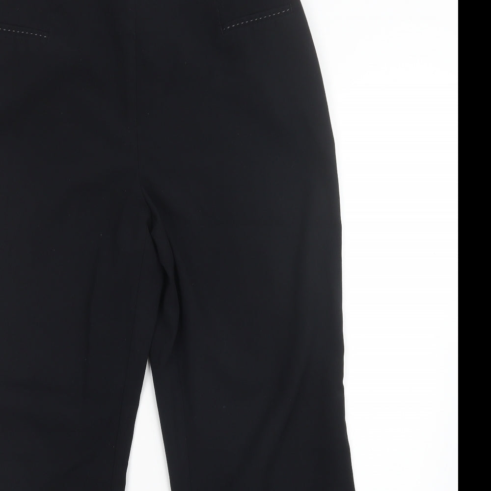M&S Womens Black   Trousers  Size 14 L28 in