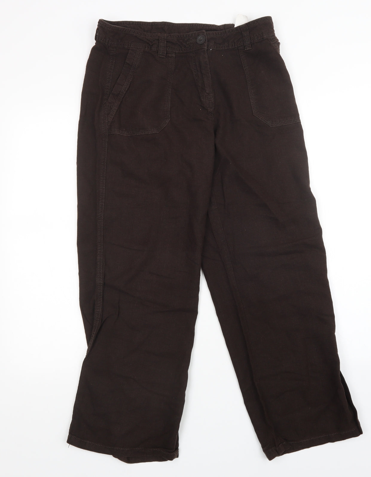 M&S Womens Brown   Trousers  Size 14 L27 in