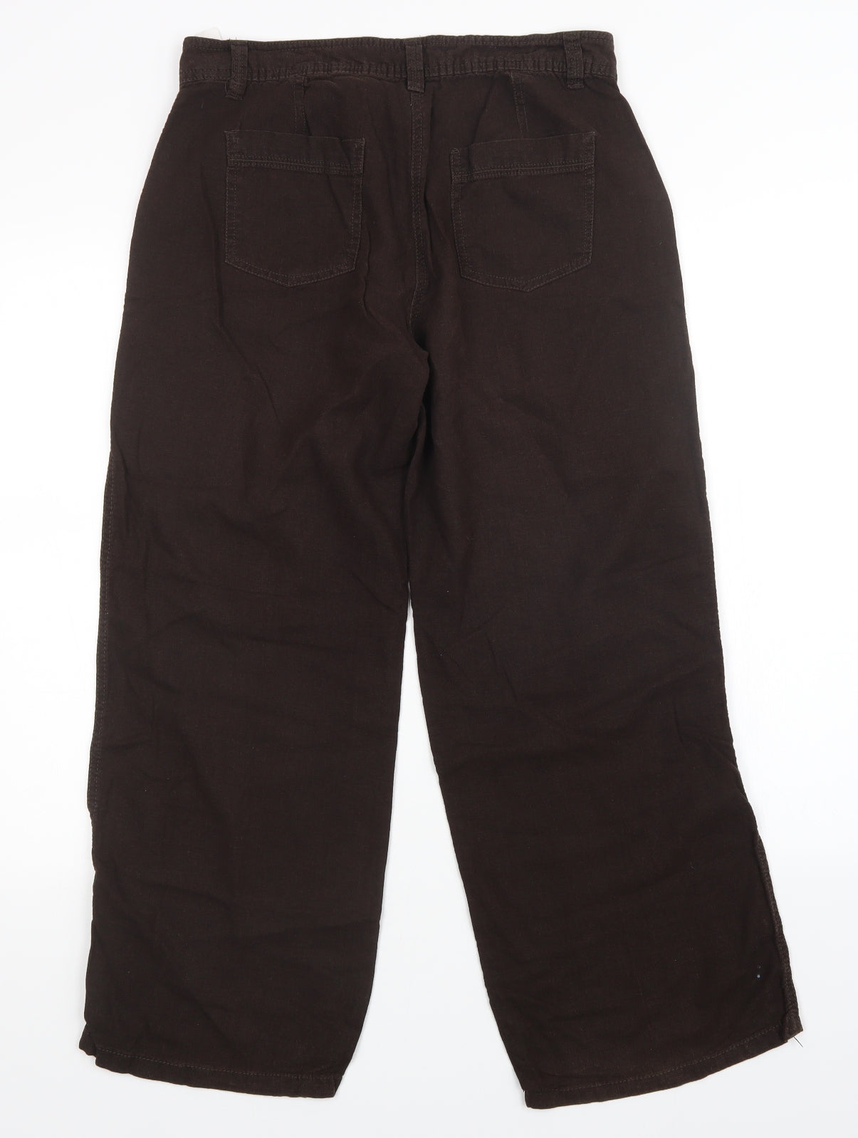 M&S Womens Brown   Trousers  Size 14 L27 in