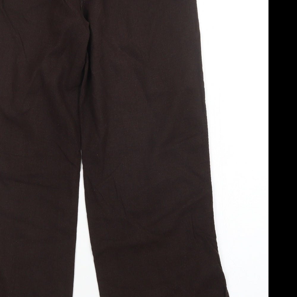 M&S Womens Brown   Trousers  Size 14 L27 in