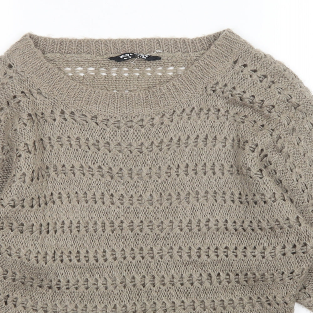 Select Womens Brown   Pullover Jumper Size 10