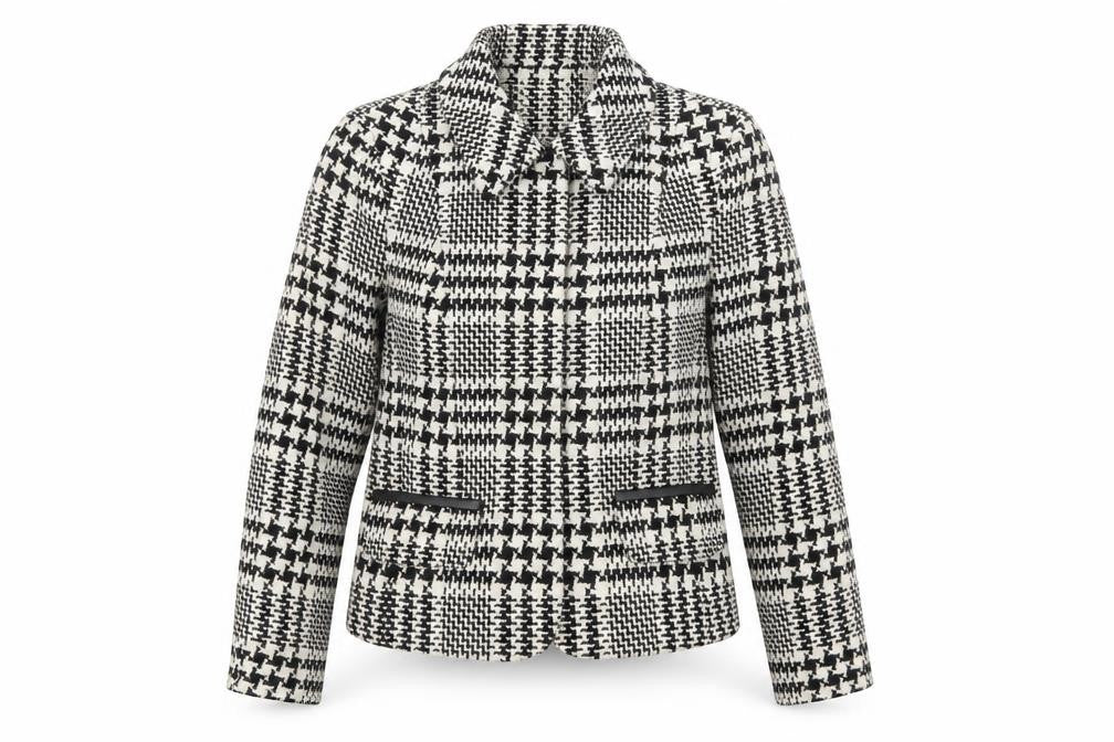 M&S Womens Multicoloured Check  Jacket Coatigan Size 8