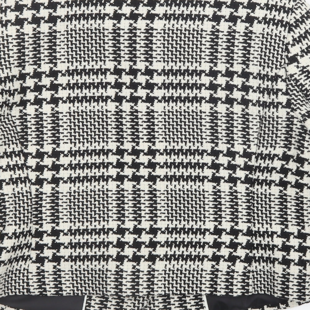 M&S Womens Multicoloured Check  Jacket Coatigan Size 8