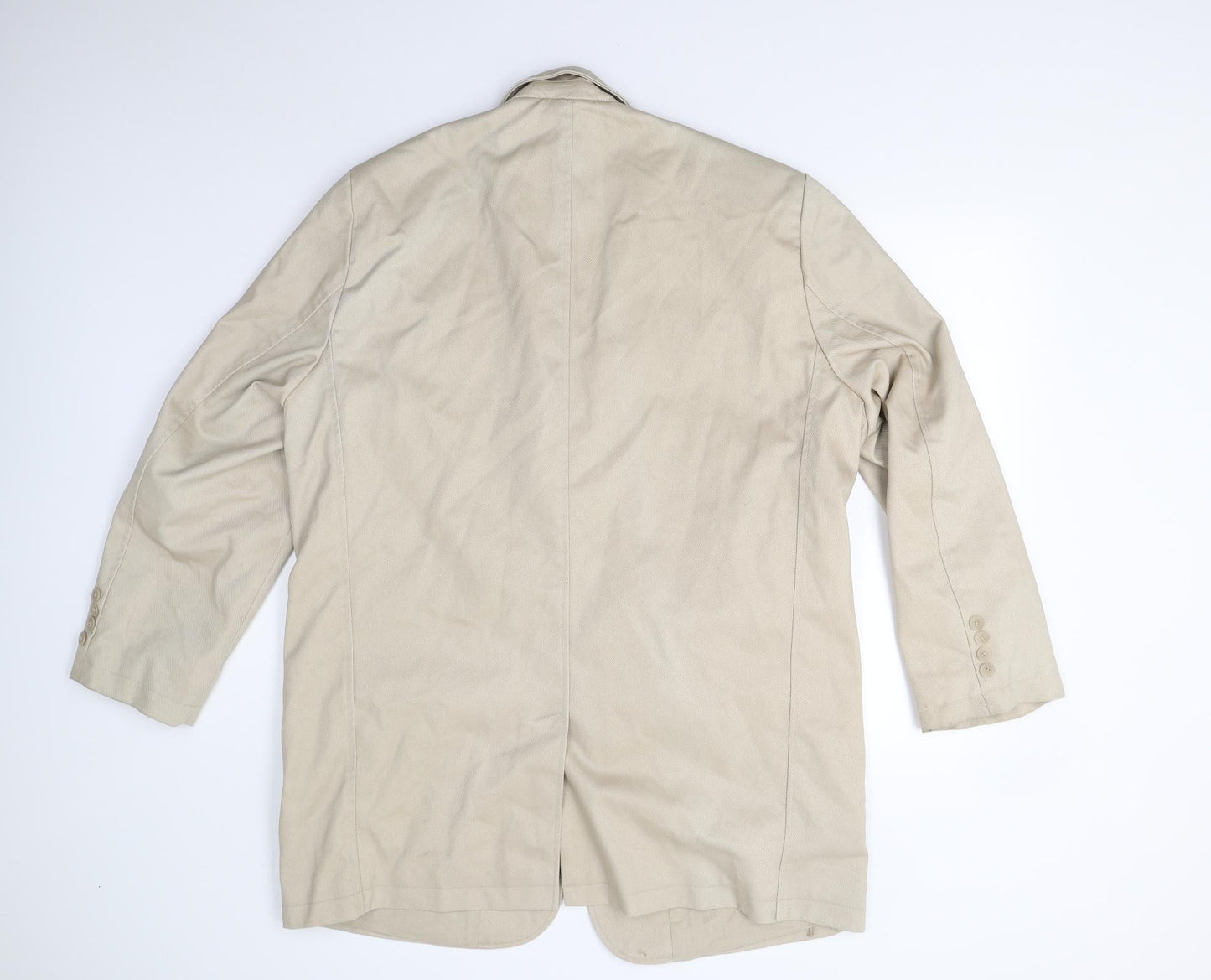Cotton Traders Mens Beige   Overcoat Coat Size 46