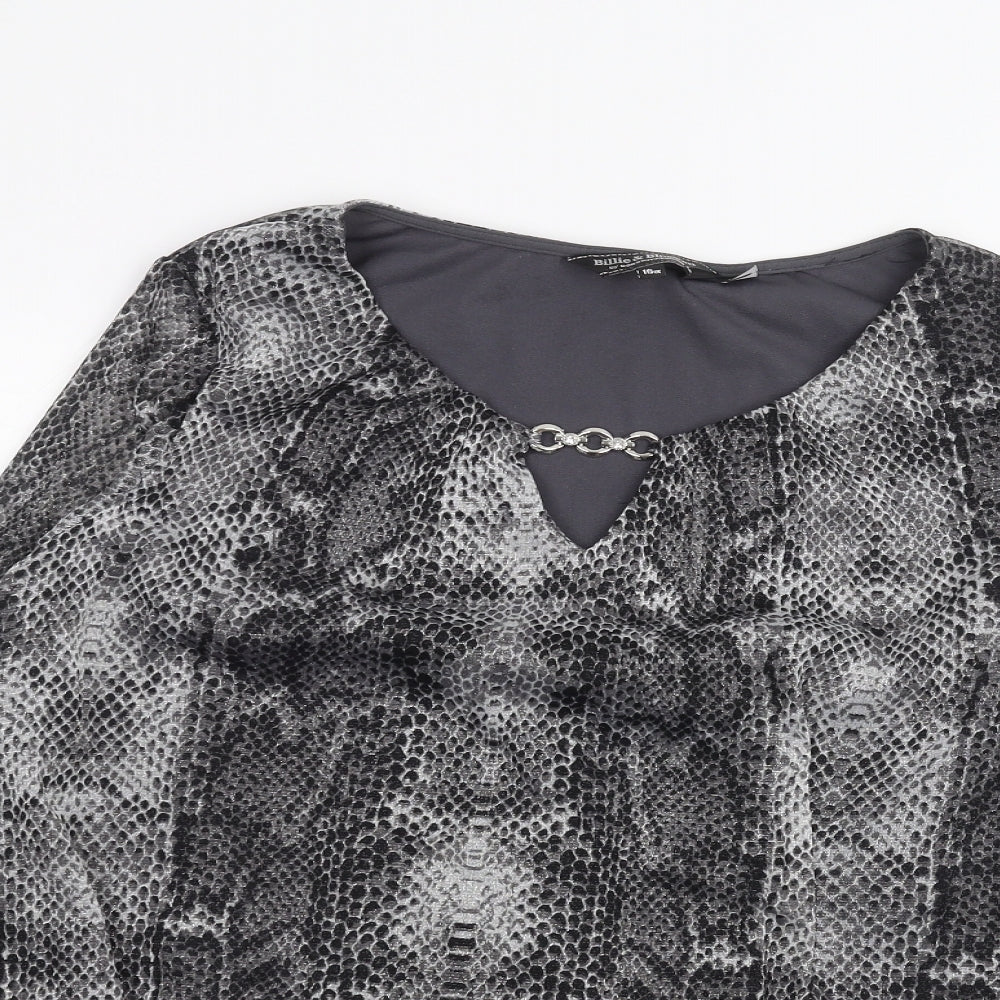 Dorothy Perkins Womens Grey   Basic T-Shirt Size 16