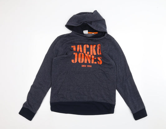 JACK & JONES Mens Blue   Pullover Hoodie Size M