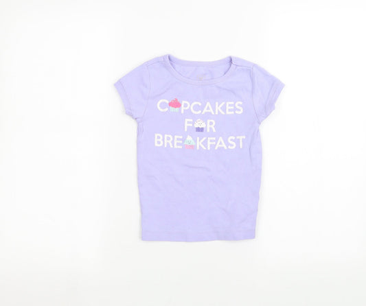 Gap Girls Purple   Basic T-Shirt Size 6 Years