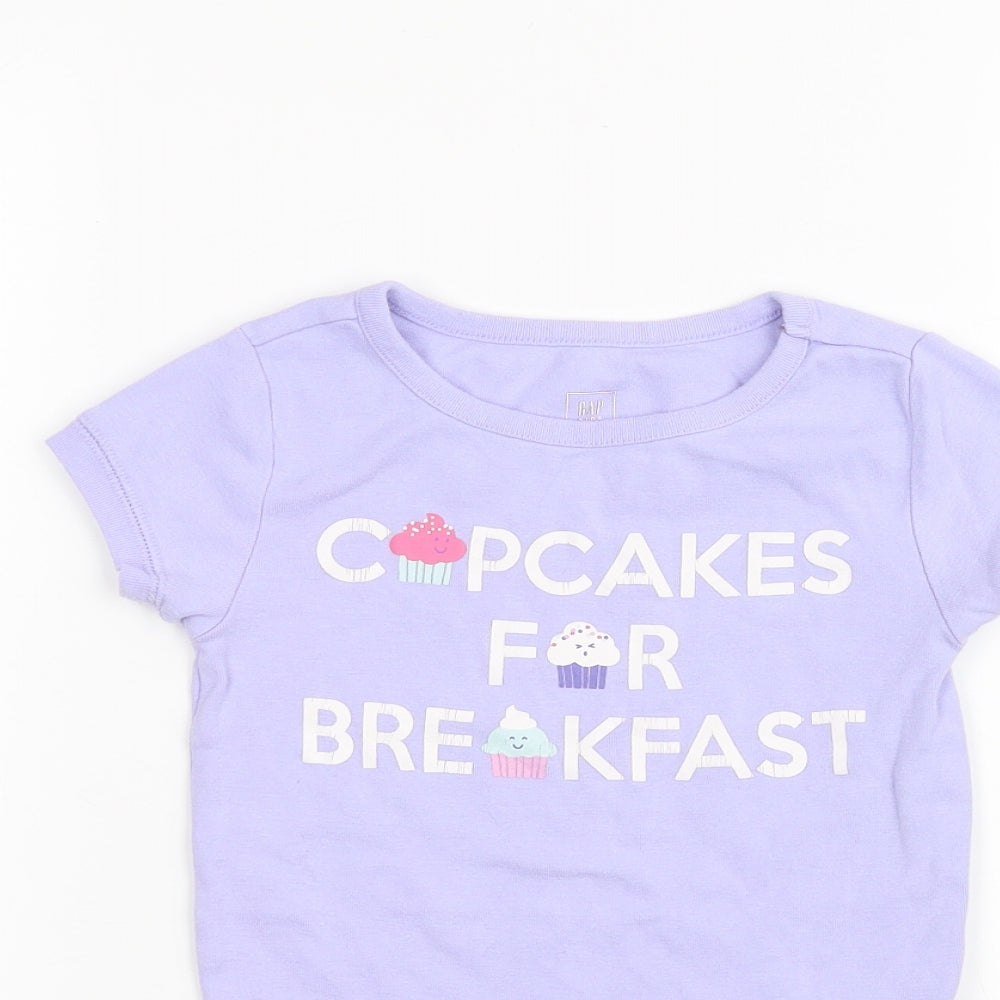 Gap Girls Purple   Basic T-Shirt Size 6 Years