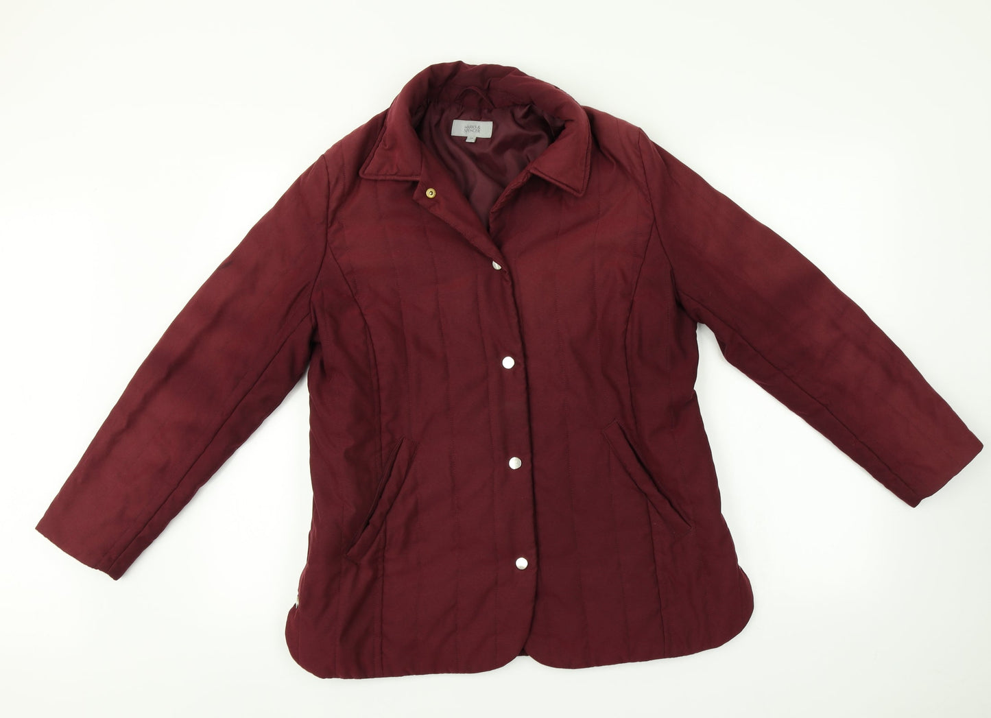 Marks and Womens Purple    Coat Size 14