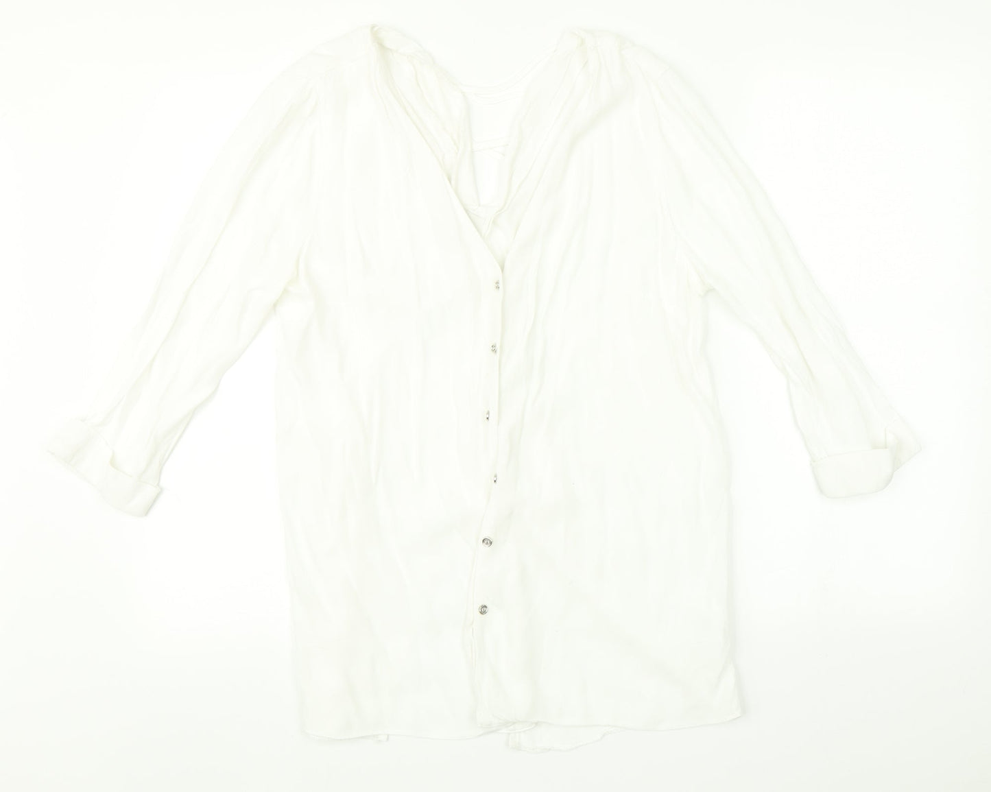 River Island Womens White    Button-Up Size 10