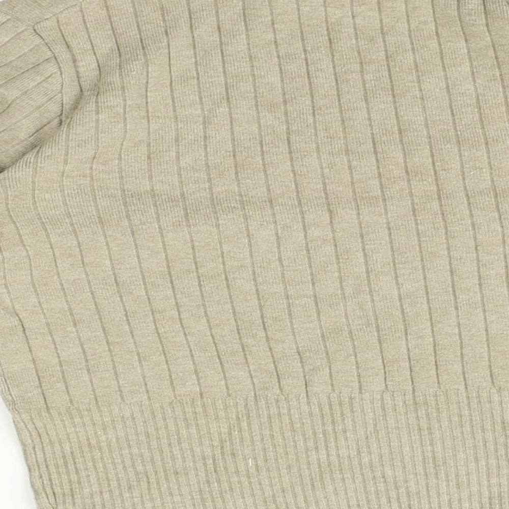 Marks and Spencer Womens Beige   Basic T-Shirt Size 14