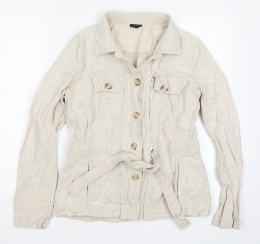 HIJKL Womens Beige   Jacket  Size 12