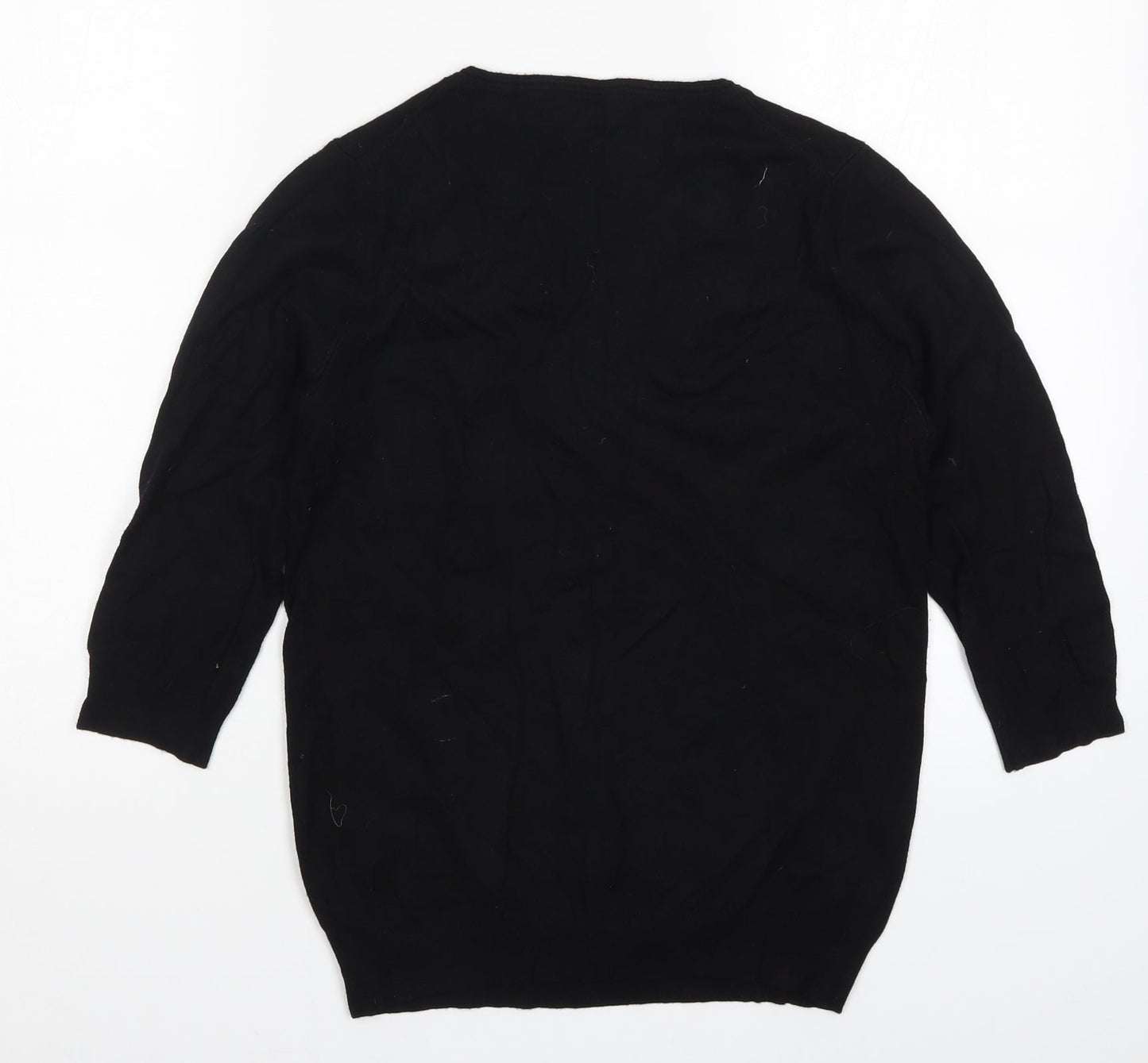 Marks  Womens Black  Knit Pullover Jumper Size 10